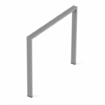 Gamba Fissa di Supporto Centrale mm.50x20 per Guida Tavolo Consolle Acciaio Grigio